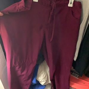 Greys anatomy XL barco scrub pants - maroon